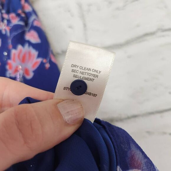 Rebecca Taylor Sleeveless Flowy Blouse Womens Size 2 Mock Neck Silk Top Lined - Picture 12 of 14